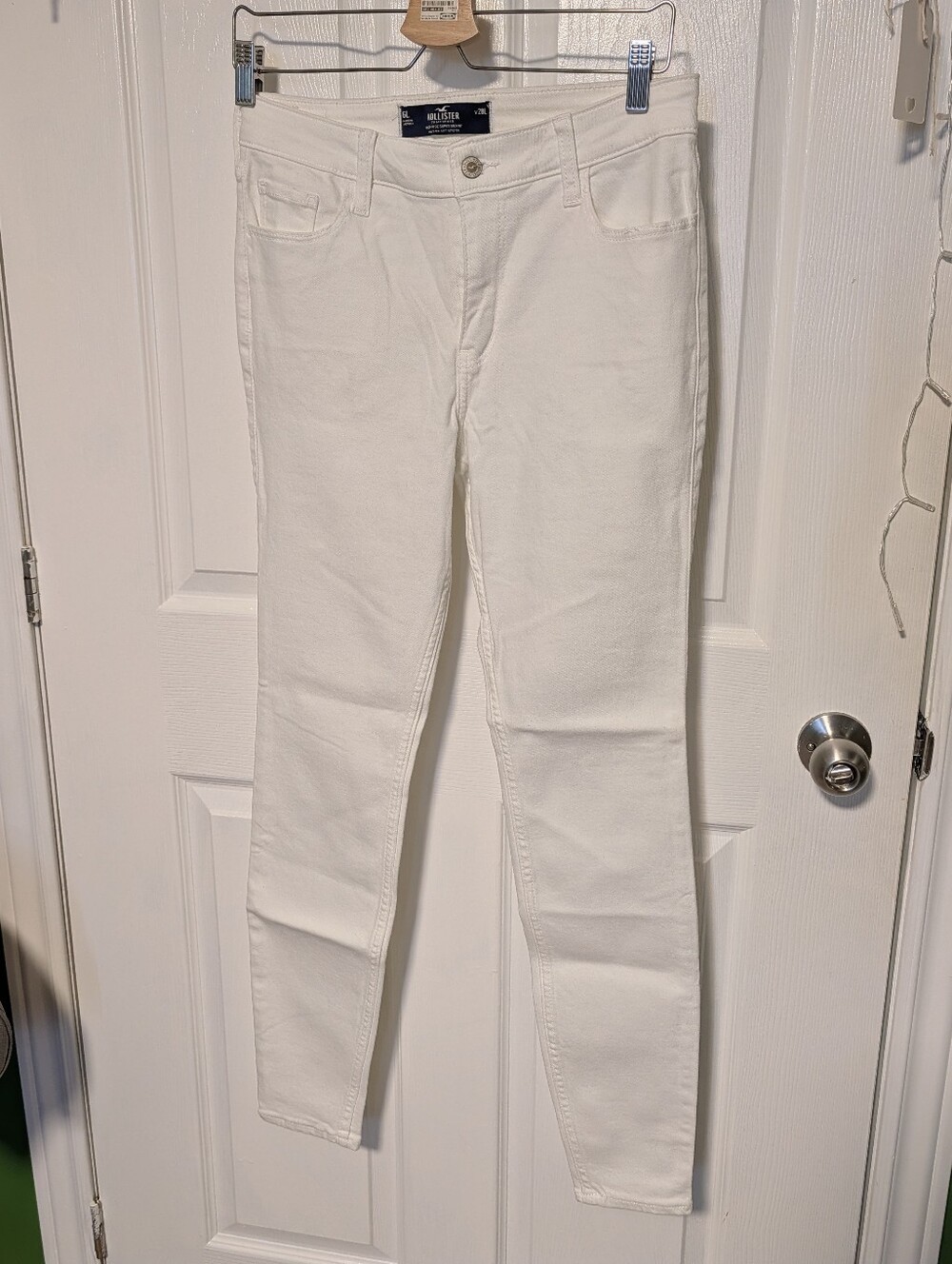 Hollister Women's High Rise White Skinny Jeans - Clean Slim Fit